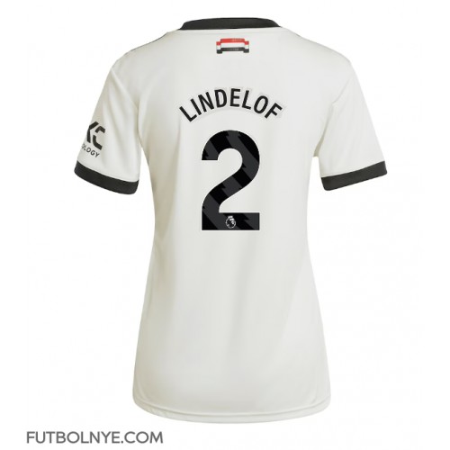 Camiseta Manchester United Victor Lindelof #2 Tercera Equipación para mujer 2024-25 manga corta